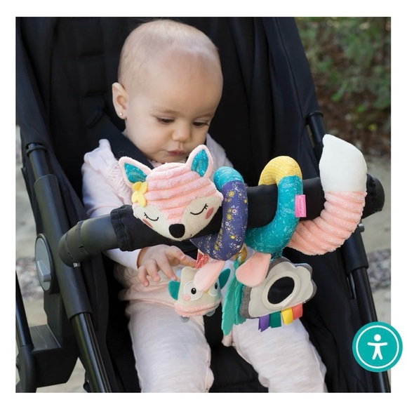 Infantino Pink Fox Go Gaga Spiral Car Seat Activity Toy, BPA Free , 0+ Months - Picture 11 of 11